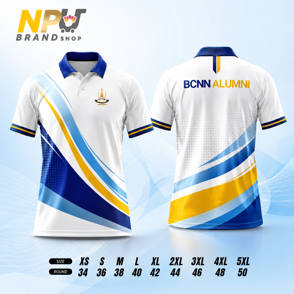 ตัวอย่างเสื้อและตารางขนาด